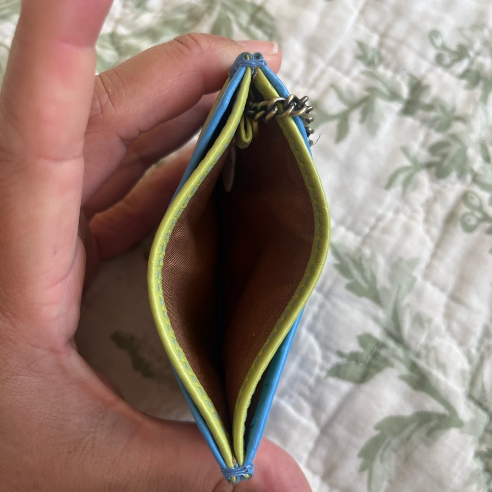 Hobo Green and Blue Leather Cardholder - Picture 3 of 4